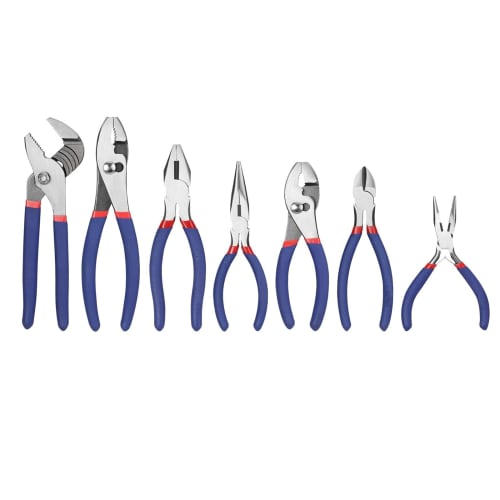 SOYANGNEK 7-Piece Pliers Set, Heavy-Duty Pliers, Long-Nose Pliers, Diagonal Cutting Pliers, Needle-Nose Pliers, Electrician, Home Repair Tools, Steel