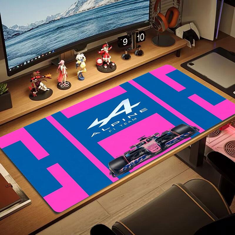 Большой коврик для мыши Alpine F1, большая игровая подушка для стола, нескользящий коврик XXL для ноутбука, планшета, мини-ПК, игровой коврик с заблокированным краем