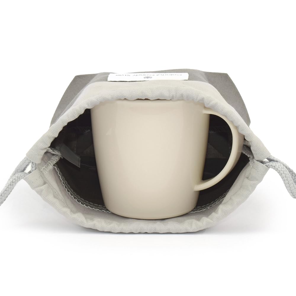 COLORFUL CANDY STYLE Drawstring Bag Set Lunch and Cup In Charcoal A Stylish Gift for Boys and Kids Looking for a Great Gift for Kindergarten or School