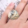 Винтажное турецкое кольцо-печатка ручной работы для мужчин и женщин, кольцо из камня лунного камня и агата цвета старинного серебра, 2024, ретро исламское ювелирное изделие