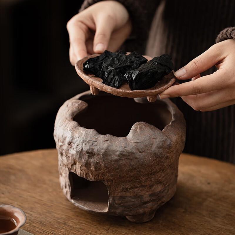 Винтажный глиняный комнатный чайный самовар и набор чайников