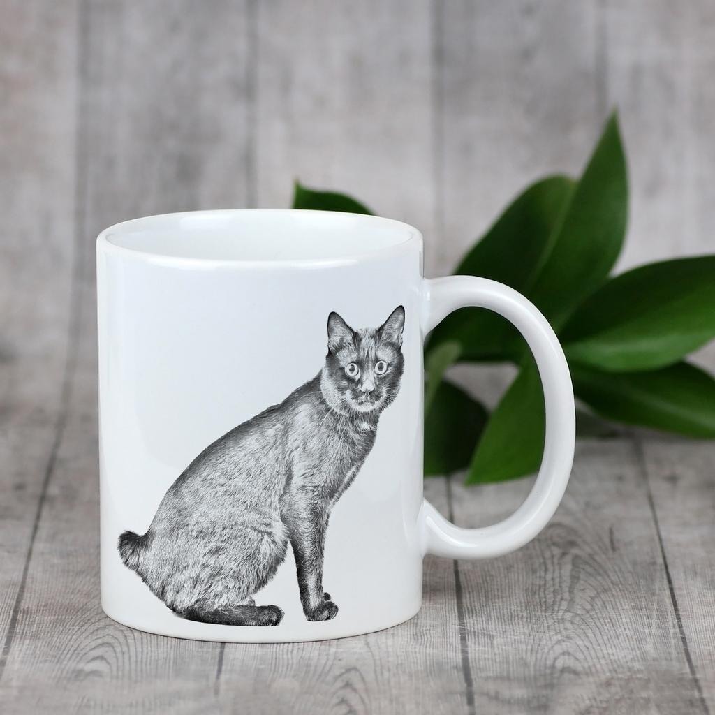 Kurilian bobtail I - cup with a cat, cute cup with graphics, a gift with your photo from the Art-Dog brand