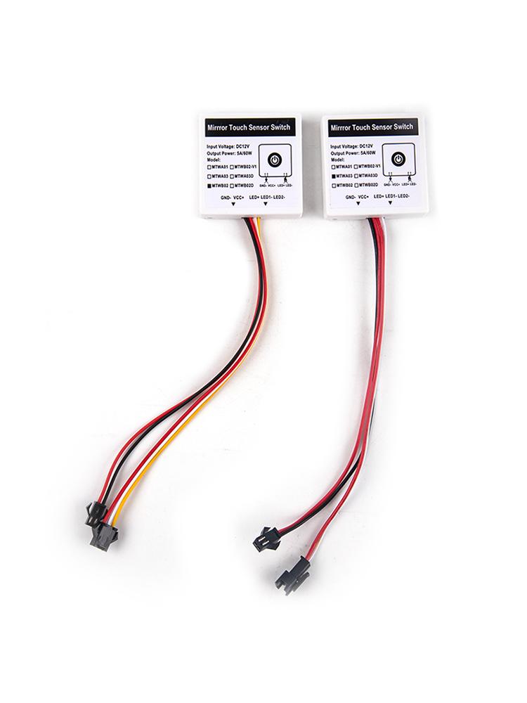 12 В 5 А зеркало для ванной комнаты светодиодная подсветка сенсорный выключатель зеркало затемнение датчик