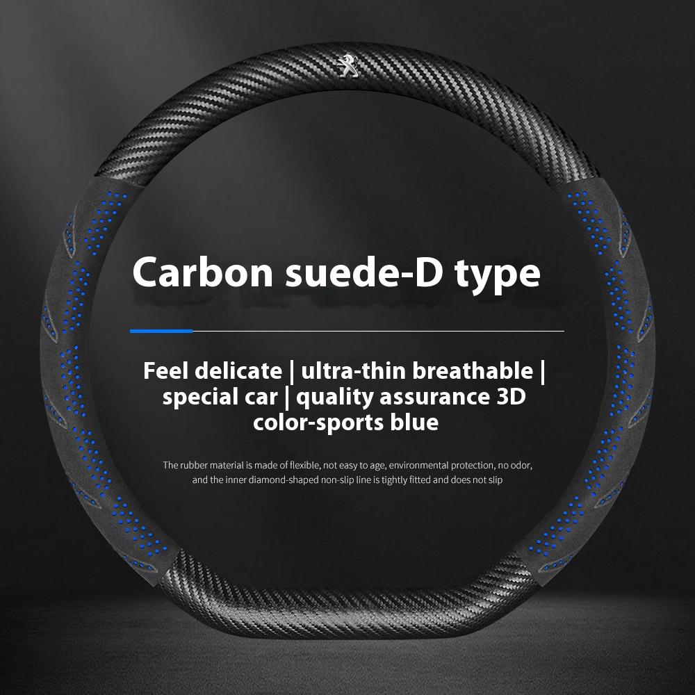 For Peugeot 107 108 206 207 208 301 307 308 406 407 408 508 607 106 3008 4008 5008 GT Car Ventilate Leather Steering Wheel Cover