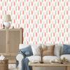 Ethnic Coral and Light Gray Wallpaper 50x1000