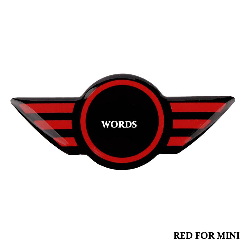 For Mini Cooper F55 F56 R55 R60 Universal For Car Steering Wheel Panel Decals 3D Center Interior Epoxy Stickers Auto