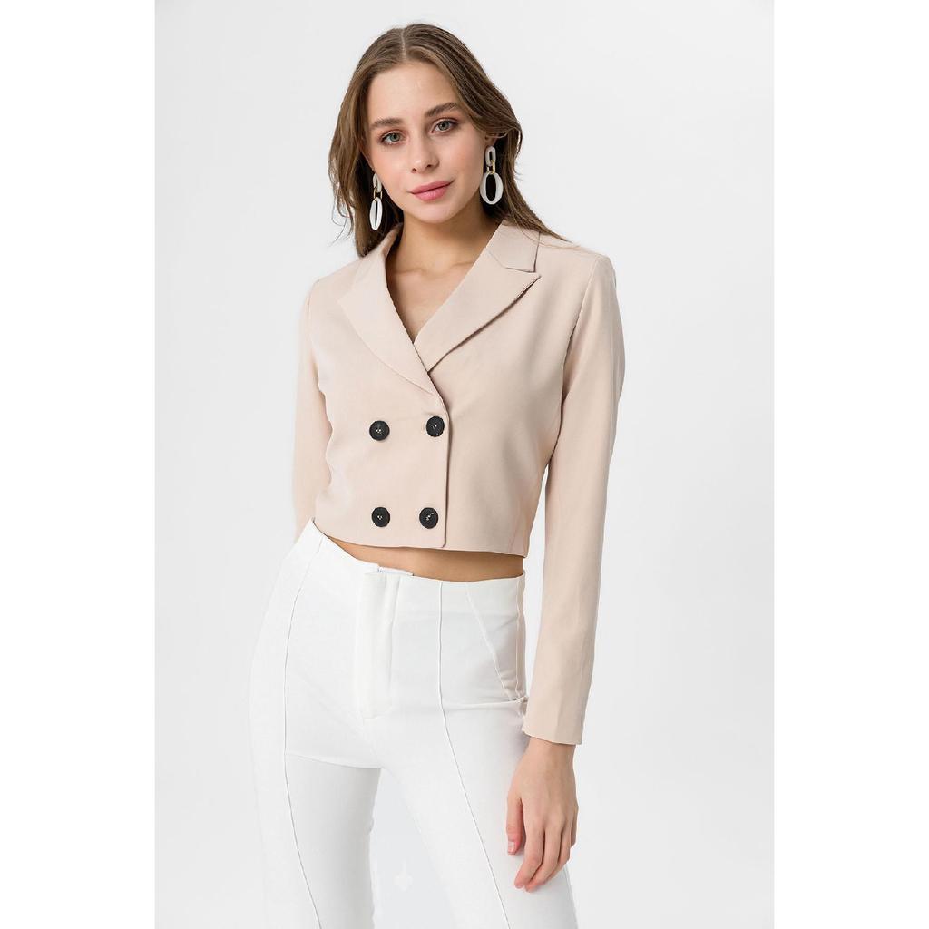 Women's Short Button-closed Blazer Jacket 245071 -