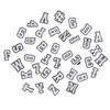 37Pcs Letter Shoe Charm Number Pattern PVC Lovely Shoes Charm Decoration Accessory White
