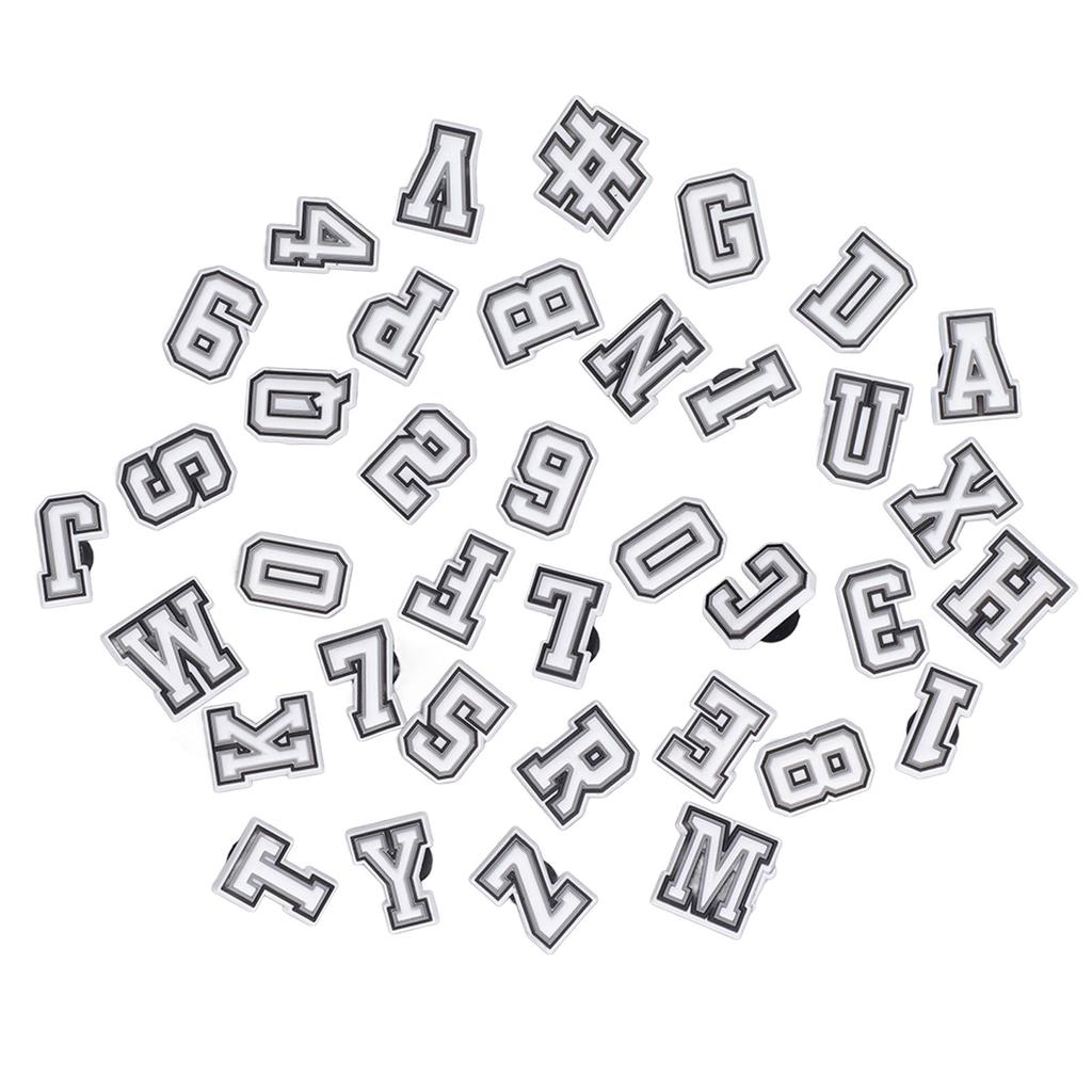 37 шт. Шарм для обуви в виде буквы, Шарм для обуви с номером, ПВХ, Милый шарм для обуви, Декоративный аксессуар, Яркий цвет, Шарм для обуви, Аксессуар для шарма для обуви