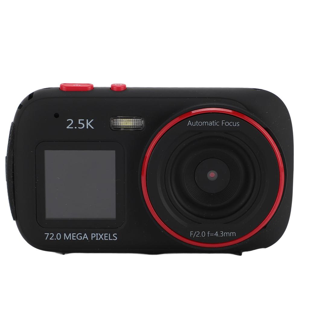 Double Screen Selfie Camera 2.5K 72MP Autofocus MP3 Music Playback 16X Zoom Built In Fill Light