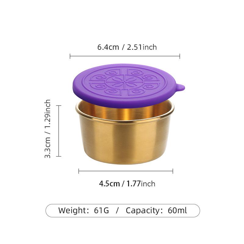 60 мл контейнер для заправки салата герметичная коробка для приправ портативная нержавеющая сталь соусница с крышкой маленькая чашка для приправ