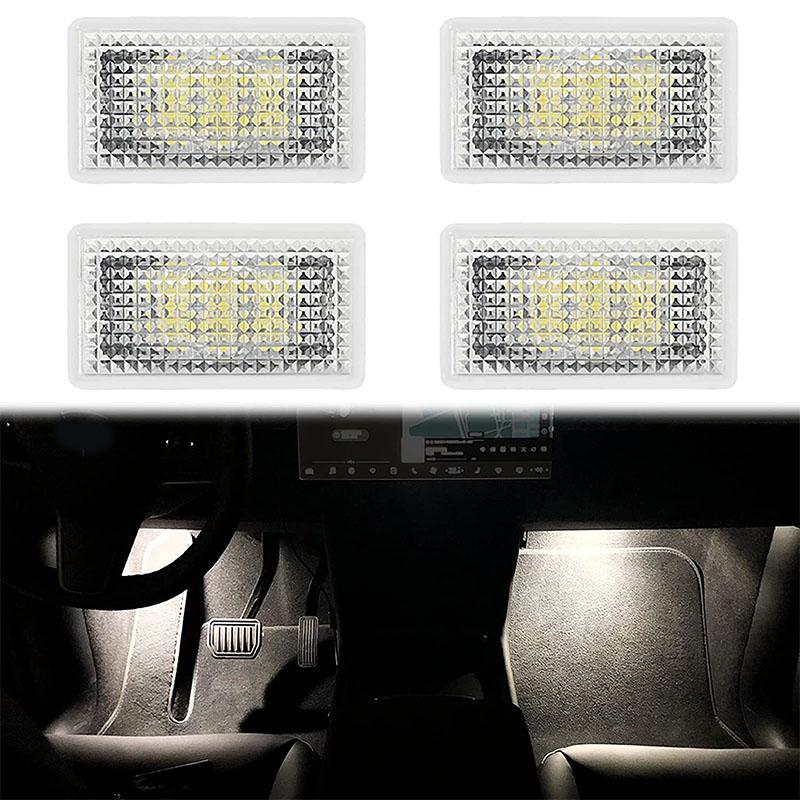 For Tesla Model 3 Y S X LED Interior Footwell Light Ultra Bright Puddle Door Bulb 2017- 2023 Upgrade Trunk Lamp Accessories