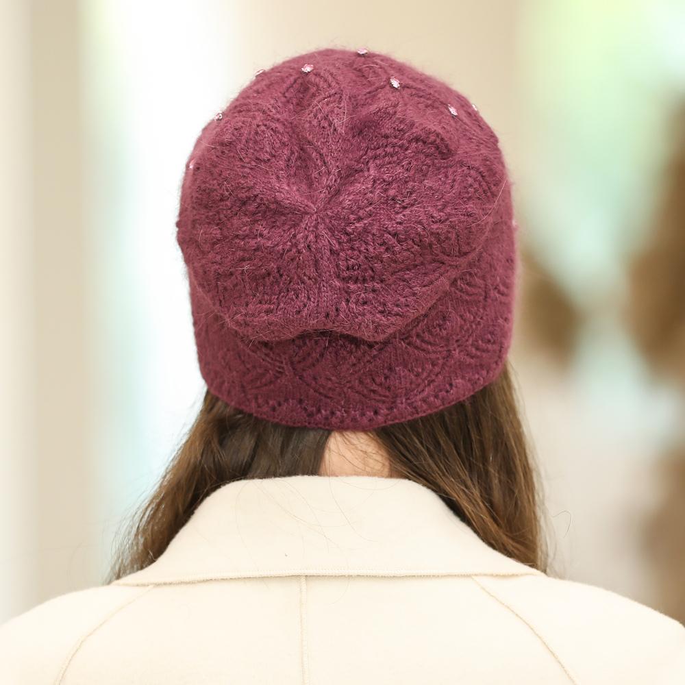 Новая женская зимняя шапка, уличная теплая шапка, модная декоративная шапка-бини для женщин, повседневная вязаная шапка