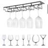 Kitchen Storage Organizer Iron Wine Rack Glass Holder Glass Goblet Iron Rack Stemware Stand Hanging Shelf Bar Tool Under Cabinet