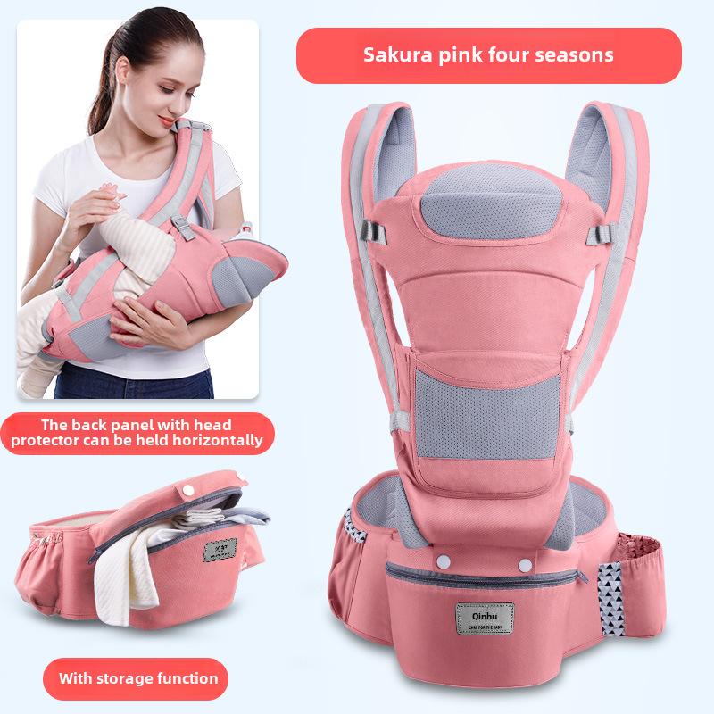 Многофункциональная переноска для младенцев с отделением для хранения вещей, табуреткой на талии, горизонтальная поддержка