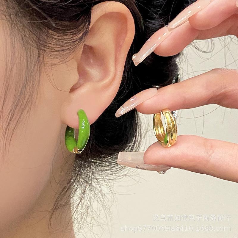 Серьги-гвоздики Green Flower Temperament Same, Серьги-гвоздики, Фабрика сережек