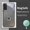 Металлическая серая текстура Для Magsafe Samsung S25 S25 Edge S25Ultra S8 9 10 20 S21 Pro 22 Plus S23 FE S24 Ultra Стеклянный чехол для телефона