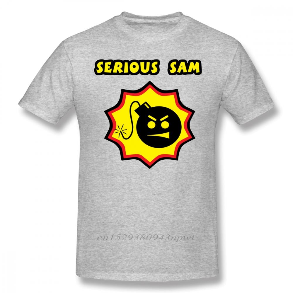 Футболка Serious Sam Реплика футболки Serious Sam 100% Хлопок Летняя футболка Мужская Милая с коротким рукавом Печатная футболка
