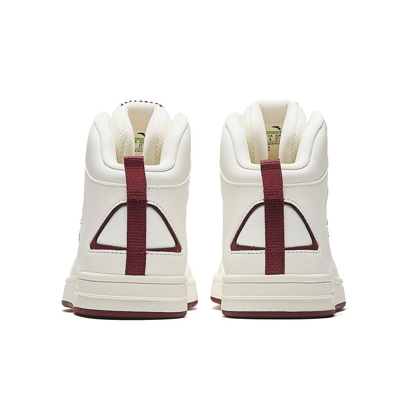 Anta Minimalist Versatile High-Top Sneakers Women Sneakers White Red 922448084-1