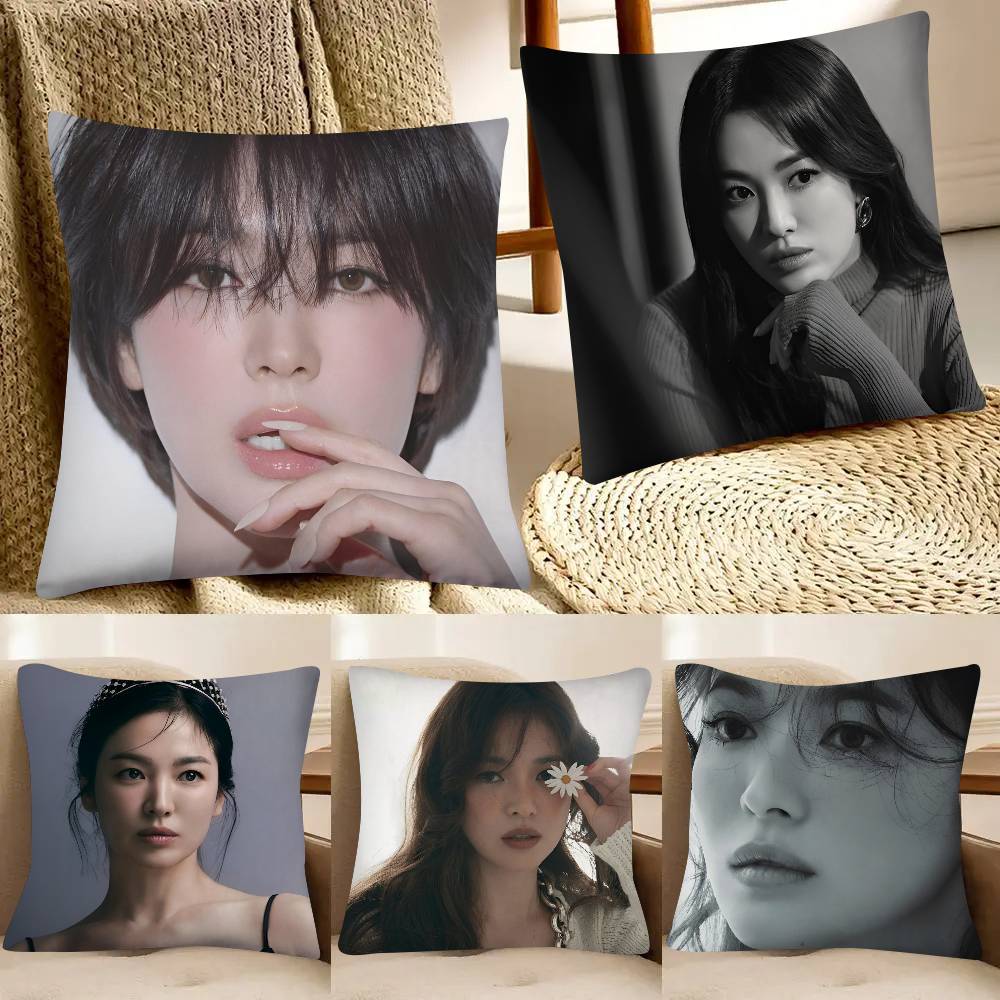 Actor Song Hyegyo Pillow Case Fashion Square Pillowcase Bedroom Sofa Room Ins Decoration Leisure