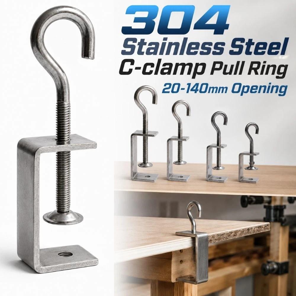 Pull Ring C-clamp Adjustable Fixed Holder Clip High Quality Square Clamp  Hardware Fasteners