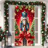 Nutcracker Soldier Lining For Christmas Doors Xmas Outdoor Decoration Door Cover For Front Door Home Christmas Party Supplies