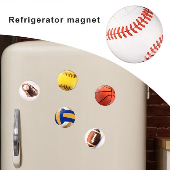 2 шт. 25 мм регби магнит на холодильник синтетическая смола украшения дома мини-футбол бейсбол волейбол микроволновая печь магнит на холодильник любители спорта