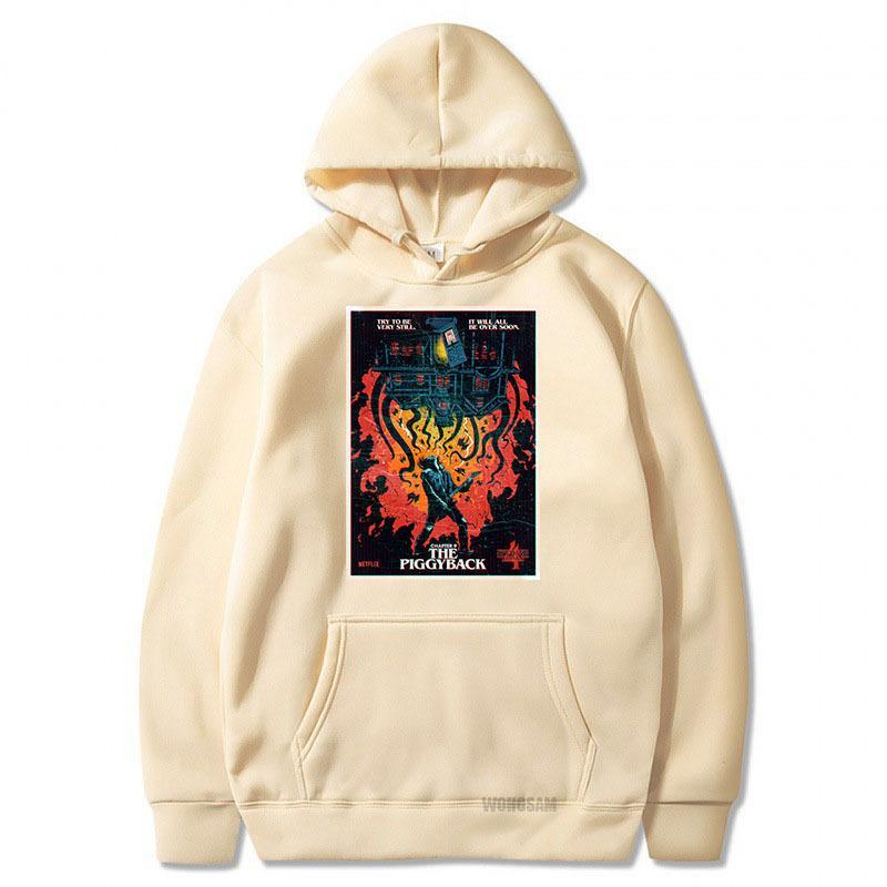 Худи с принтом Stranger Things4 с флисовой подкладкой 6621