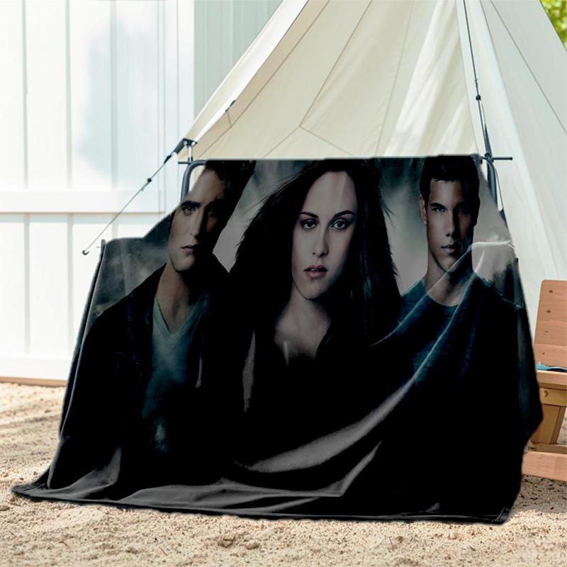 1pc The movie, Twilight pattern blanket, all season lightweight home office outdoor nap multifunctional blanket