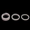 Women Rhinestone Charm Pendant Winding Wide Pearl Bracelets Bangles Multilayer