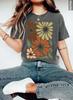 Camiseta Floral Vintage Feminina De Vero Estilo Streetwear Oversized Casual De Unisexga Curta Adequada Para Todas As Estaes