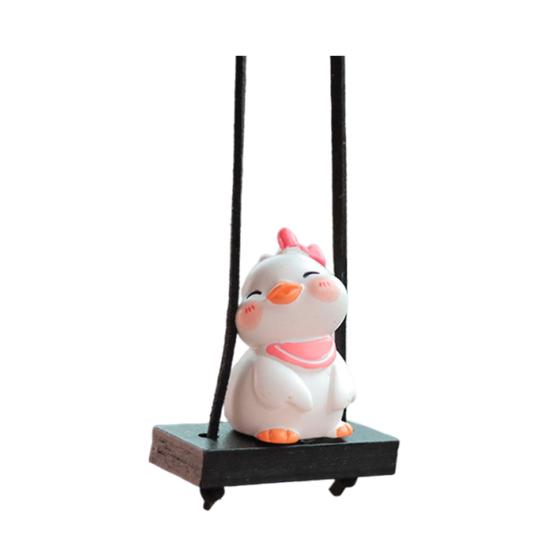 Подвеска для зеркала заднего вида, пара уток, подвесное украшение, легко повесить, очаровательный внешний вид, подвесное украшение для салона автомобиля