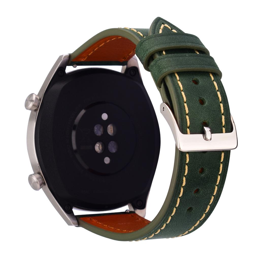 Подходит для Huawei Watch GT3 Кожаный ремешок Мужской Китайский стиль Однотонный кожаный ремешок