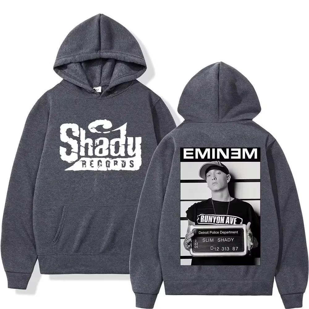 Rapper Eminem men's double-sided printed hoodie Vintage Hip Hop Casual hoodie Fashion hoodie Streetwear