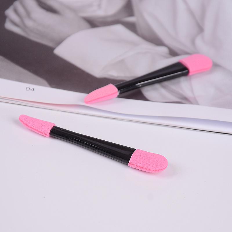 10 шт. одноразовые двухсторонние аппликаторы для теней для век, губка, кисточка для макияжа, красота