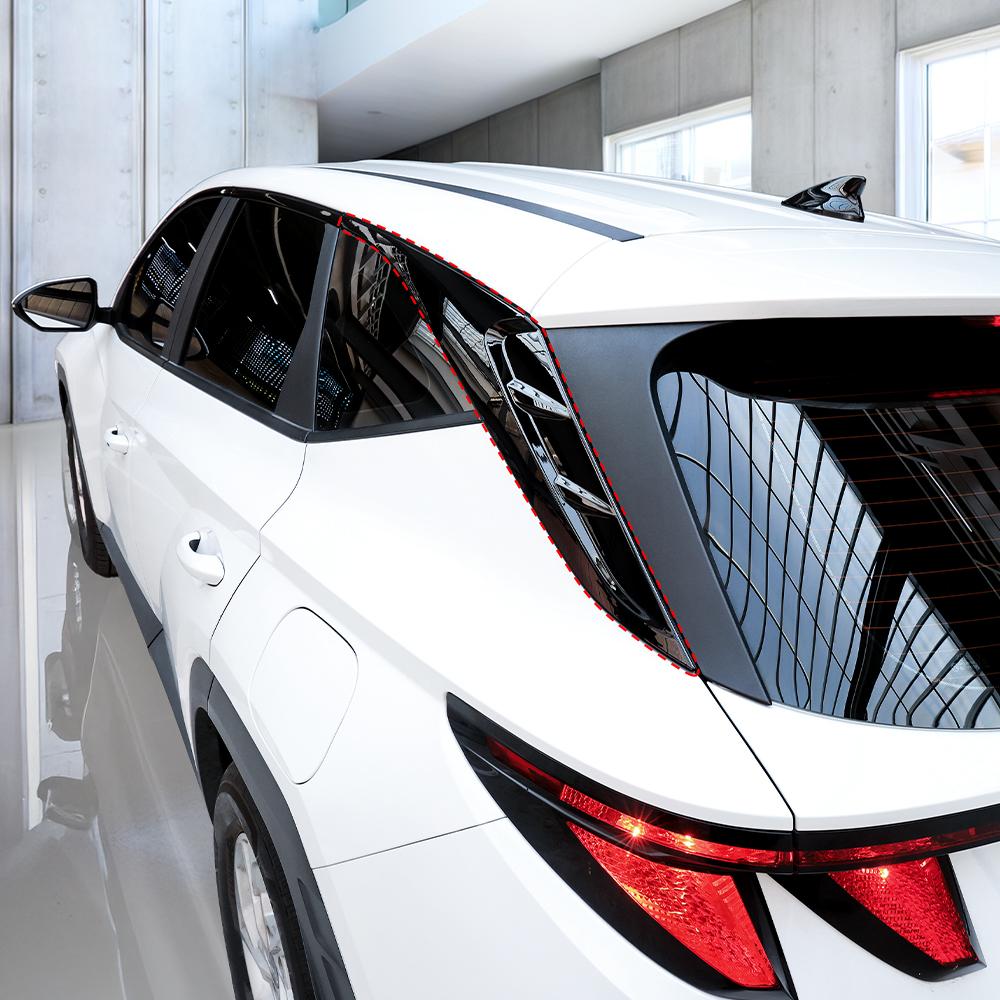 Для Hyundai Tucson NX4 2026-2026 6 ШТ. ABS Декоративная полоска на окно автомобиля Кнопка Покрытие боковой панели Отделка Окно стойки D Декоративная полоска