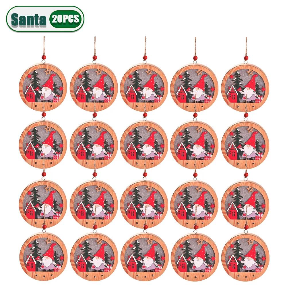 Christmas Decoration LED Illuminated Christmas Tree Hanging Santa Claus Snowman Deer Night Lights Christmas Decoration Hanging