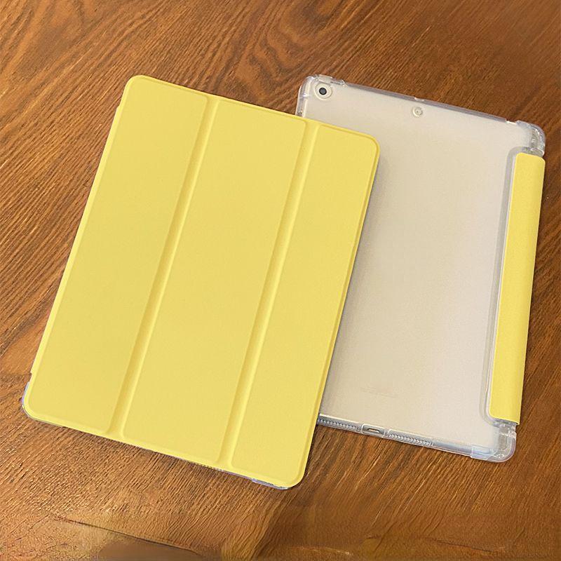 Для iPad pro 11 12,9 2018/2020/21/22 чехол Новый многоцветный сплошной цвет силиконовый плоский защитный чехол Air1/2/3/4/5 тройной складной клапан с гнездом для ручки