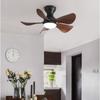22/29inches Mini Corridor Smallhouse DC Motor Ceiling Fans With Remote Control  Nickel Ceiling Fan With LED Lights Modern
