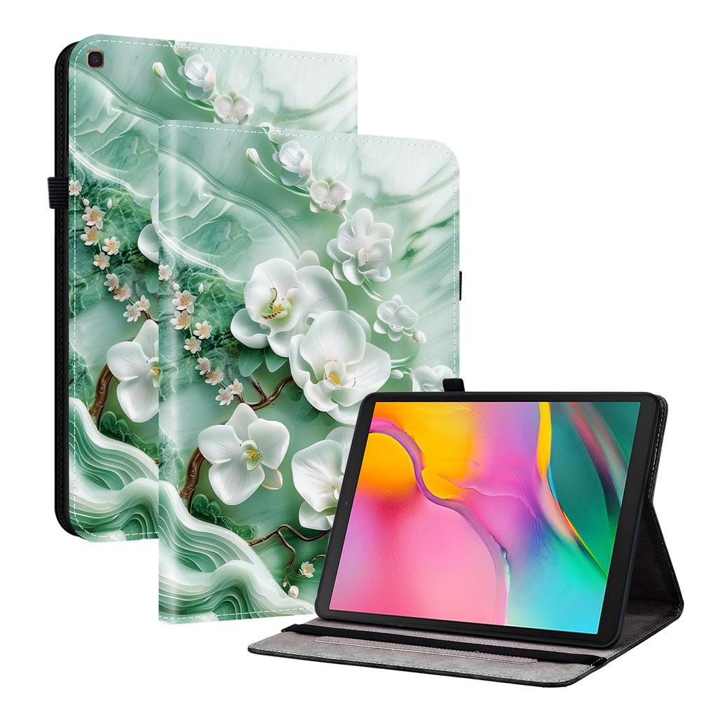 Чехол из искусственной кожи для планшета Samsung Galaxy Tab A 10.1 (2019)-11 стилей! Прочный, с 2 слотами для подставки, держателем для карандашей и слотами для карт, гибкая задняя крышка из ТПУ
