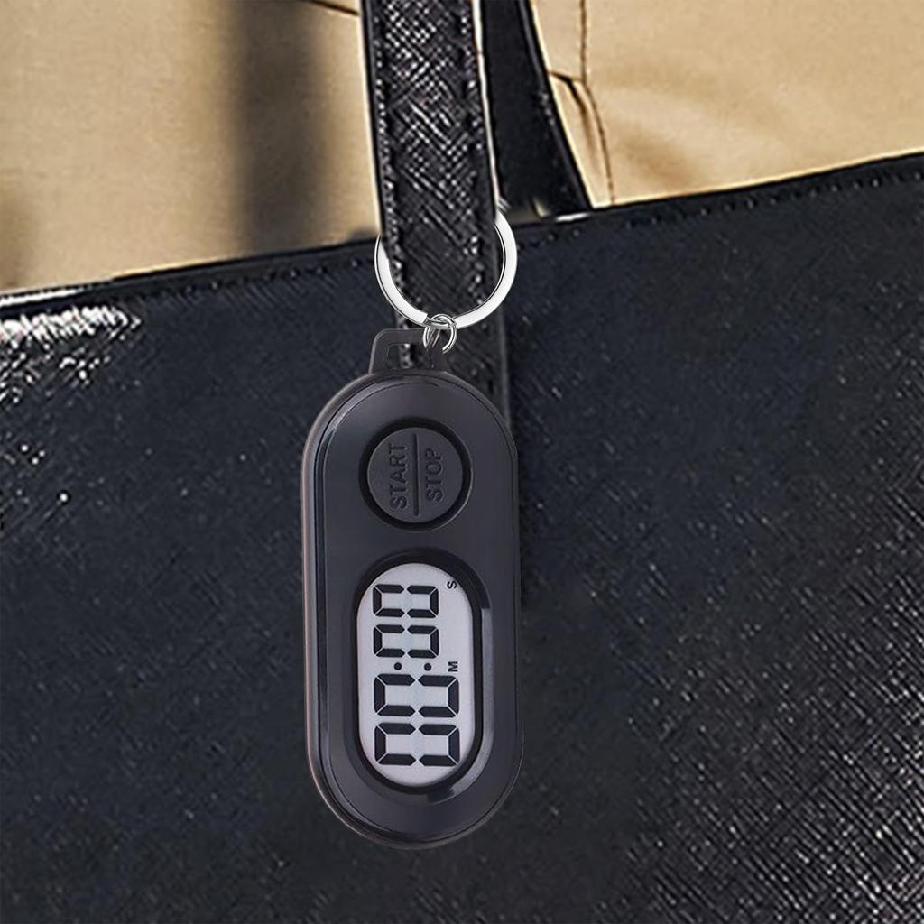 Мини-брелок-секундомер высокой точности, таймер с цифровым дисплеем, устойчивый к царапинам, для спорта, кулинарии, активного отдыха