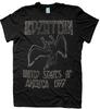 Led Zeppelin T Shirt USA 77 Icarus Black New Official