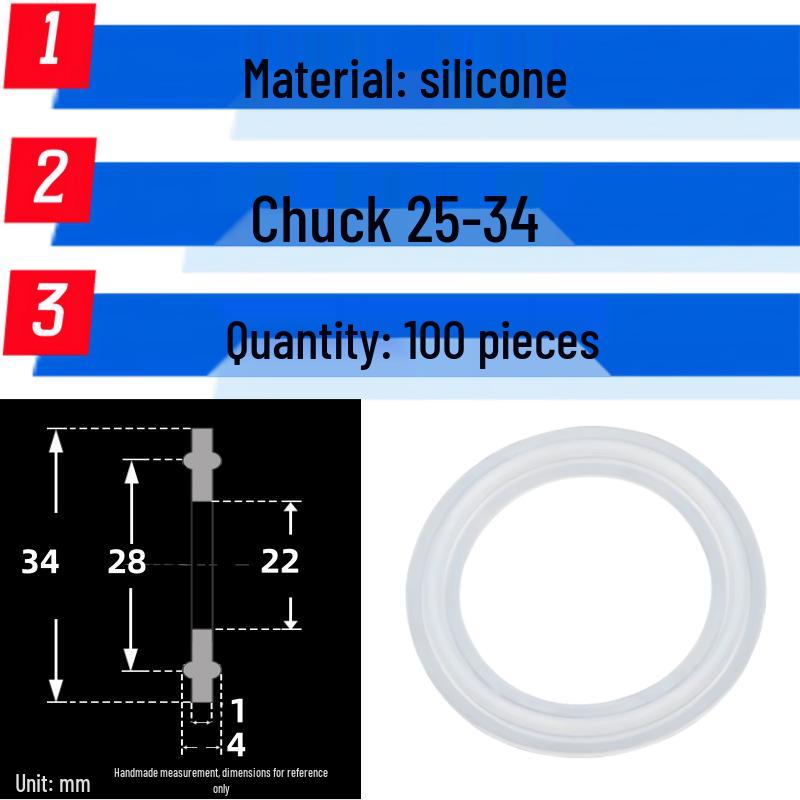 Silicone Quick-Release Sealing Ring & PTFE EPDM Fluoro Rubber Gasket Set