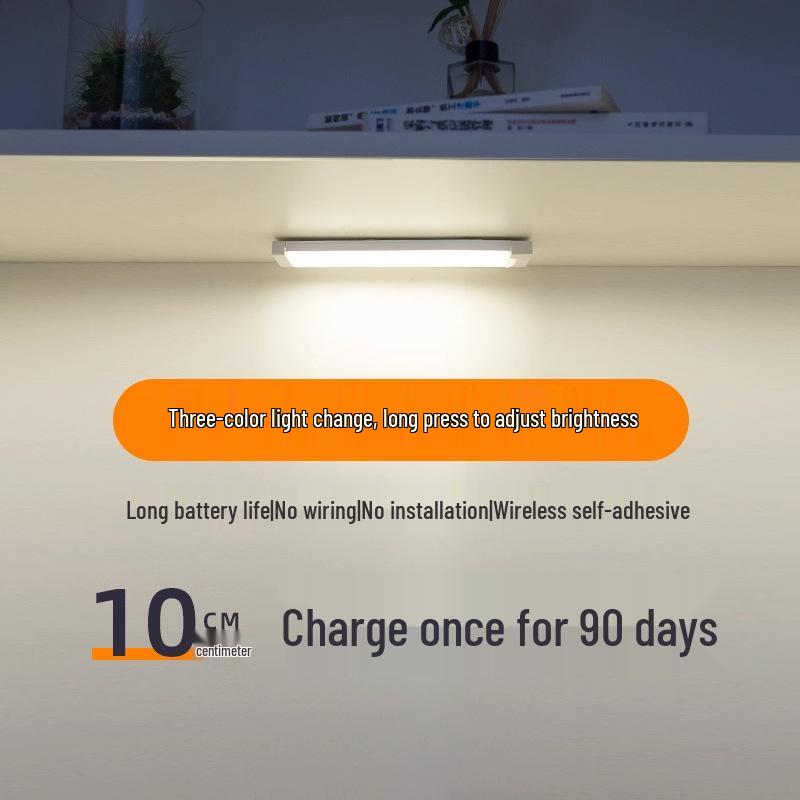 Перезаряжаемый светодиодный беспроводной магнитный ночник для кухни, гардероба или спальни
