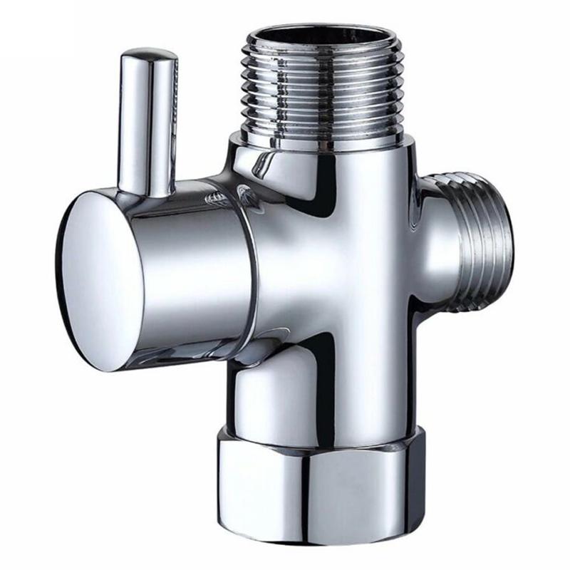 Equipment Supply Diverter Valve Replacement Rotating joint Shower Head T-Adapter 3 Ways Chrome Plated Brass Faucet