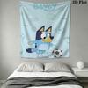 Bluey Animation Wall Hanging Printed Fabric Blanket Decorative Tapestries for Bedroom Living Room Home Decor