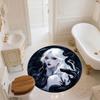 Dark Maiden pattern round rug,Carpet Rug for Living Room Bedroom Playroom ,Non-slip Floor Mat,Holiday Gifts and Birthday Gifts.