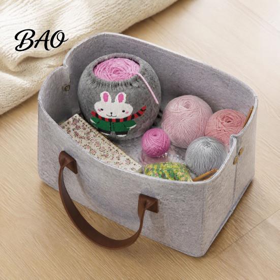 Portable Yarn Bag Ball Storage Sleeve, Cartoon Rabbit Design, Reusable Soft Fabric Handmade Craft Gift Crochet Thread Holder, Dust Proof Organizer for