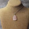 Europe, America, Japan and Korea fashion Maillard geometric pendant plated real platinum chain necklace retro natural stone jewelry