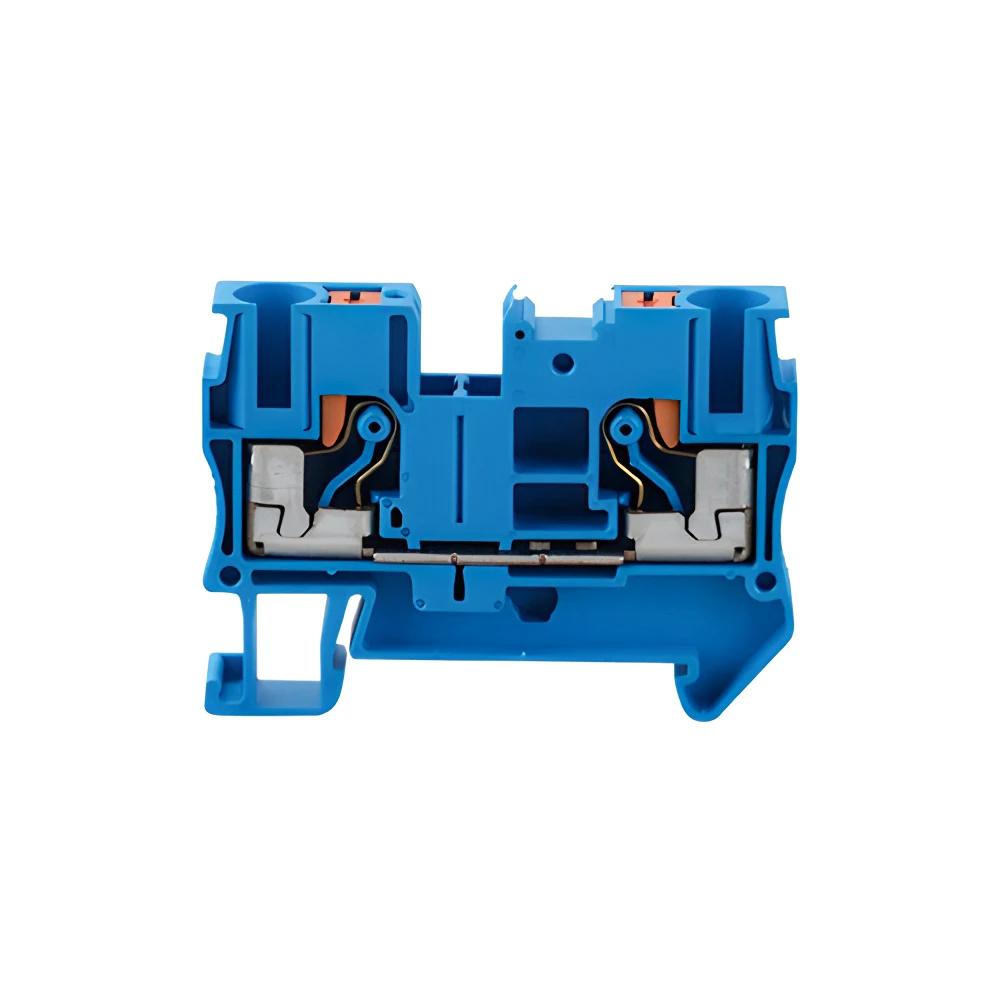 PT-6 Din Rail Terminal Block  Connectors Push In Spring Screwless Feed Through PT6 Wire Connector 10Pcs